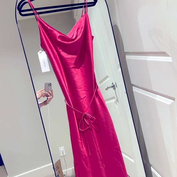 Hot pink slip dress. - Picture 1 of 4